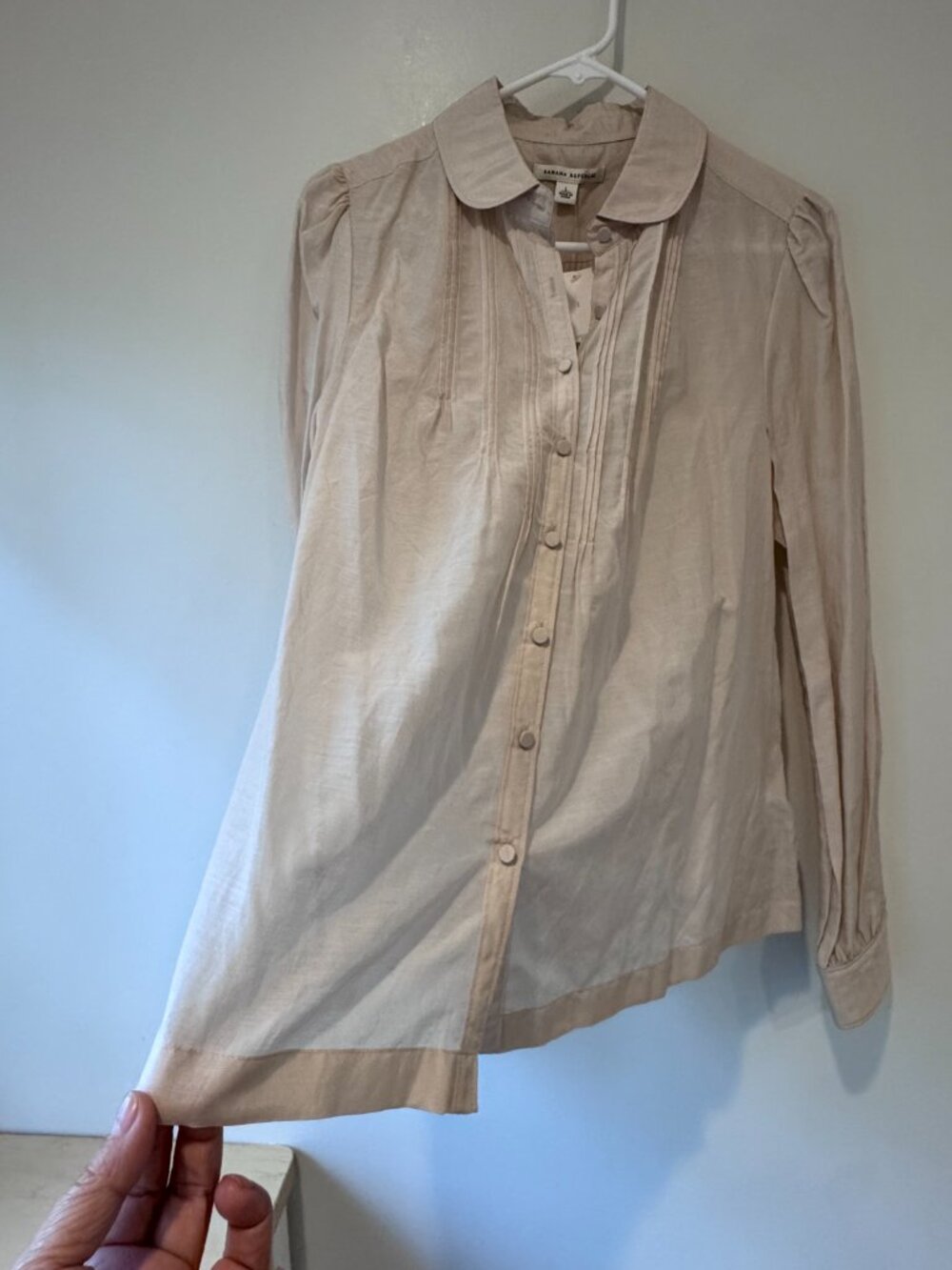 Banana Republic Cotton Silk Blend Blouse – Lightweight – Size L 🔥
